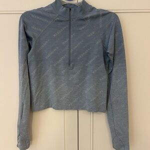 Madhappy Women's Blue Quarter-Zip Sweatshirt